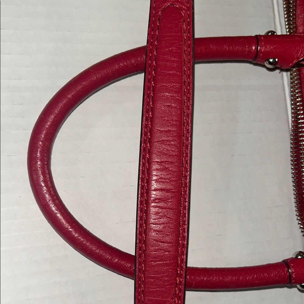 Coach Cherry Red Leather Shoulder Bag - Picture 13 of 15